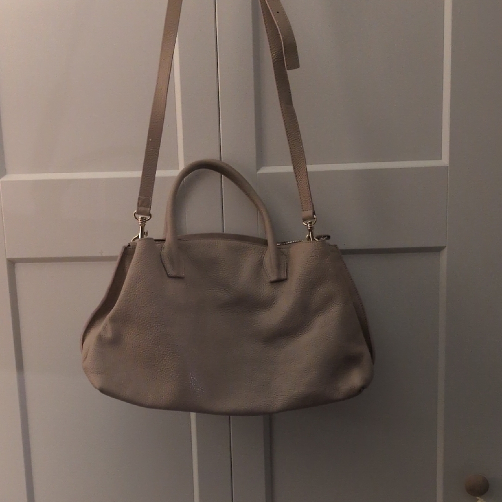 Cream Leather Women's Bag - Picture 2 of 14